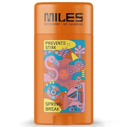 Miles Kids Deodorant for Boys and Girls - Aluminum Free Deodorant for Kids and Teens, Natural, Hypoallergenic, Made in USA - Spring Break Scent, 1-Pack