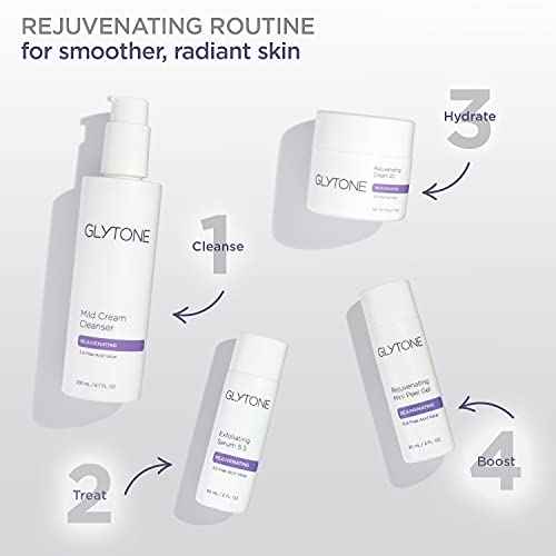 Glytone Mild Cream Cleanser | Exfoliate & Moisturize with 3.4 Free Acid Value Glycolic Acid & Glycerin | Face Wash for Women Removes Makeup & Oil | Face Cleanser for Dry Skin | 13.5 Fl oz.