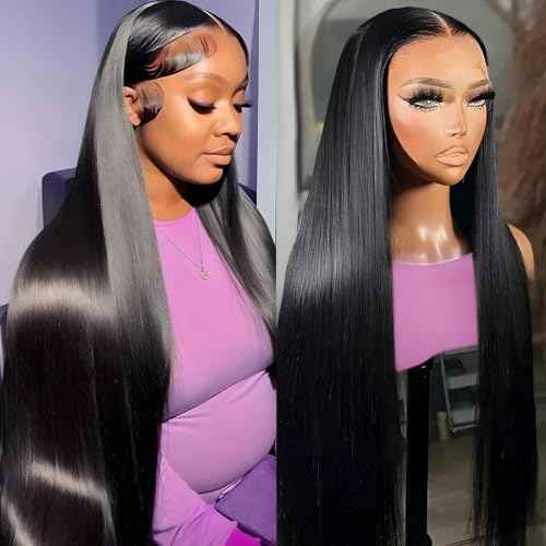 26Inch 13x6 Lace Front Wigs Human Hair 210 Density Straight HD Lace Front Wigs Human Hair Pre Plucked with Baby Hair Glueless Wig Virgin Hair Lace Front Wigs for Women (13X6 Straight Wig, 26Inch)