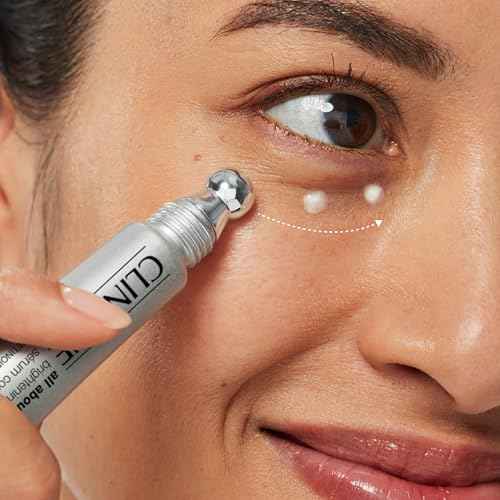 Clinique All About Eyes Brightening Serum Concentrate With Vitamin C, Hyaluronic Acid + Retinol | Hydrating + Reduces Dark Circles, 0.34 Fl Oz