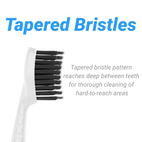 Replacement Brush Heads for Burst Original & Pro Sonic Electic Toothbrushes, 5 Count with Travel Covers, White for Adults