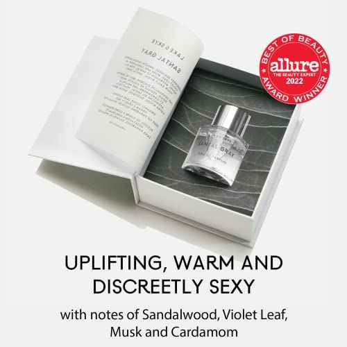 Lake & Skye Santal Gray Eau de Parfum, Long Lasting Fragrance, 1.7 fl oz (50 ml) - Santal, Cardamom, Sandalwood, Earthy, Musk, Vegan, Paraben-Free, Cruelty-Free