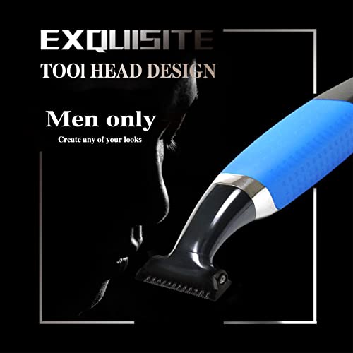 KEMEI Electric Razor, Beard Trimmer Men, Waterproof Beard Grooming,Cordless USB Rechargeable Body Groomer and Hair Remover for Eyebrow, Beard Facial& Body Hair for Men and Women,Blue