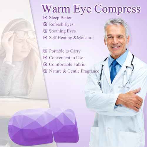 16 Packs Steam Eye Mask, Heated Eye Mask for Sleeping, Warm Compress for Eyes, Self Heating Disposal Steam Mask for Home Sleep, Office, Spa, Travel Essentials Stocking Stuffers (Lavender)