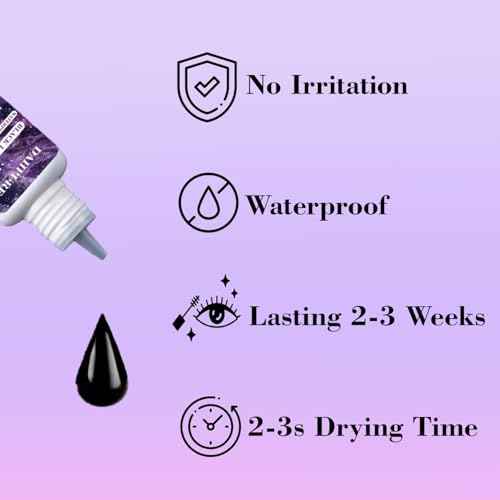 Cluster Lash Glue Lasts for 2-3 Weeks and Waterproof Lash Extension Glue Strong Hold and No Fume 5ml