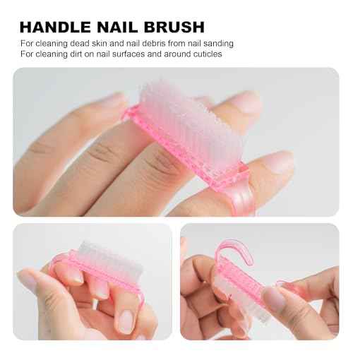 Pre-treatment Cuticle Pusher, Russian Prep Nail Pushers, Dual Ended Cuticle Remover with 100/180 Grit Sandpaper Sheets, Nail Care for Manicure Pedicure Nail Art