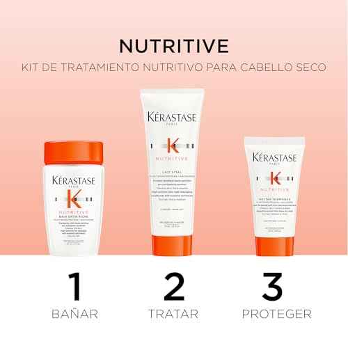 K?rastase Nutritive Discovery Set For Dry Hair - Nourishing Mini Shampoo, Conditioner and Leave In, Controls Frizz and Enhances Shine With Niacinamide