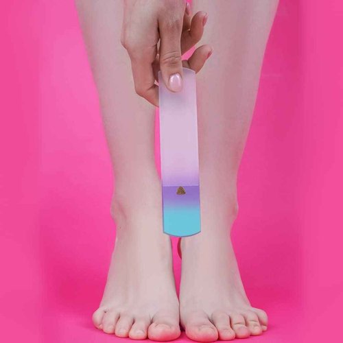 BONA FIDE BEAUTY Czech Ergonomic Glass Nail Files for Natural Nails Set and Glass Foot File Bundle