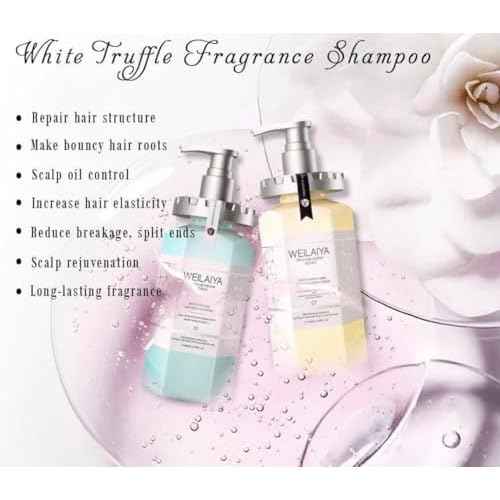 Weilaiya White Truffle Shampoo 450mL & Conditioner 450mL Unisex For All Types of Hairs (Frizz Control, Repair Damaged Hair, Anti-Aging Scalp, Nourishing, Moisturizing & Strengthening)