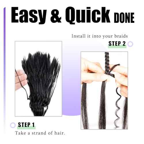 Pre-Divided Human Braiding Hair for Boho Braids Water Deep Wave Human Hair Bulk for Braiding Curly Human Hair for Boho Locs Boho Crochet Braids Human Hair Extensions (1B, 24"-320Strands)