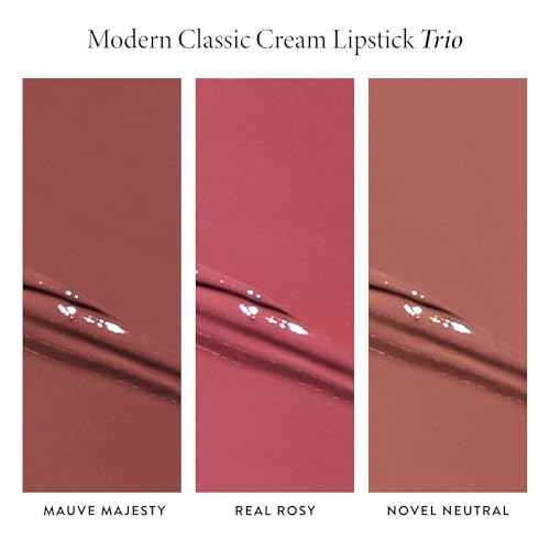 LAURA GELLER NEW YORK Modern Classic Cream Lipstick Trio - Mauve Majesty, Real Rosy, Novel Neutral