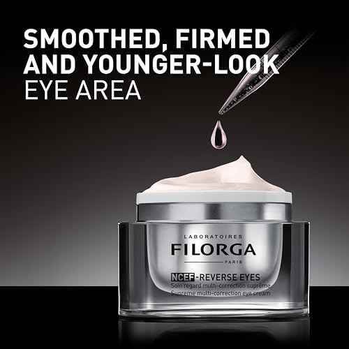 Filorga NCEF-Reverse Eyes Multi-Correction Anti Aging Eye Cream, With Hyaluronic Acid, Collagen, and Vitamin C to Reduce Wrinkles, Dark Circles, and Puffiness and Boost Eye Moisturizing, 0.5 fl. oz.