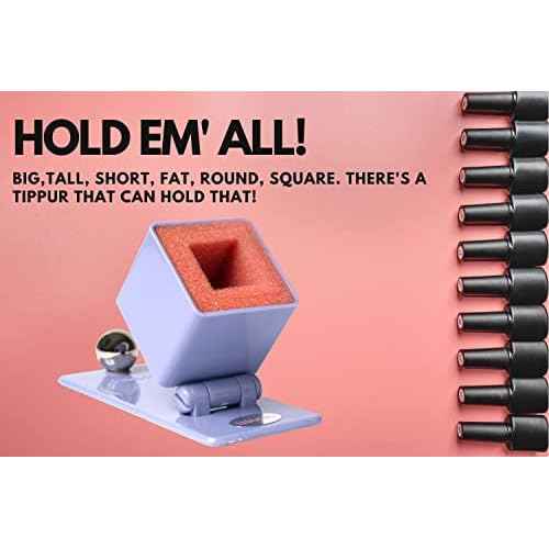 Nail Polish Holder - Anti-Spill Nail Polish Organizer Case-Nail Care Products with Rubber Pad Grippy Bottom & Wide Stable Base-Nail Polish Holder and Organizer for Mani/Pedi, Nail Art Tools (Purple)