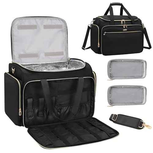 MONSTINA Professional Hairstylist Traveling Bag with Two Detachable Small Bags,Hairdressing Bag Makeup Salon Organizer Bag
