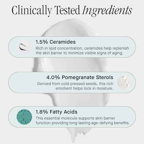 Brandefy Tri Lipid Replenish Treatment - 1.5% Ceramides, 4.0% Sterols, 1.8% Fatty Acids - Peptide Moisturizer, Hydrating Face Cream, Made in the USA (1.6 Oz)