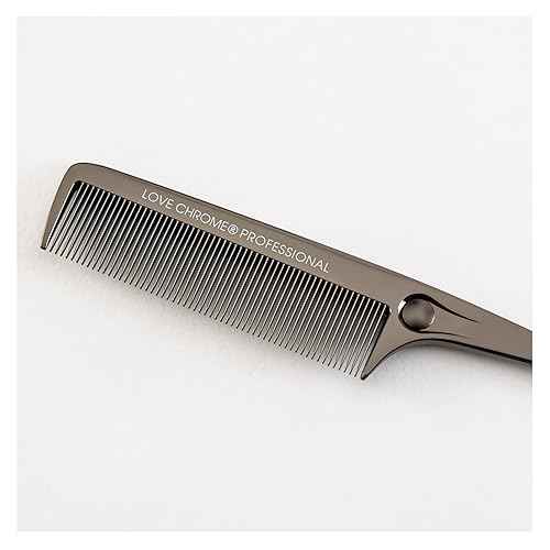 LOVE CHROME PROFESSIONAL B3 STANDARD RING COMB DEEP BLACK/Japanese artisan hair comb