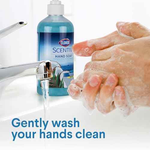 CLOROX Scentiva Liquid Hand Soap, Pacific Breeze & Coconut Scent - Bleach-Free Scented Hand Hand Wash with Aloe Vera & Provitamin B5 for Kitchen or Bathroom, 14 Fl Oz - 2 Pack