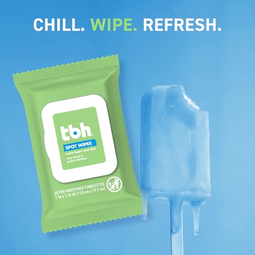 TBH Kids Spot Face Cleansing Wipes ? Gentle Daily Skincare for Preteens & Teens with Oily, Dry & Sensitive Skin ? Salicylic Acid & Witch Hazel ? Paraben-Free & Dermatologist-Approved ? 30ct (2 pack)