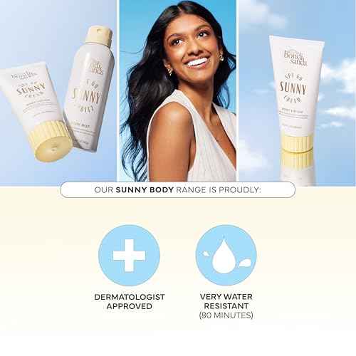 Bondi Sands Sunny Cream SPF 60 Body Lotion, Hydrating + Nourishing Broad Spectrum Sunscreen, Dermatologist-Approved, Water-Resistant, 5.07 Fl Oz