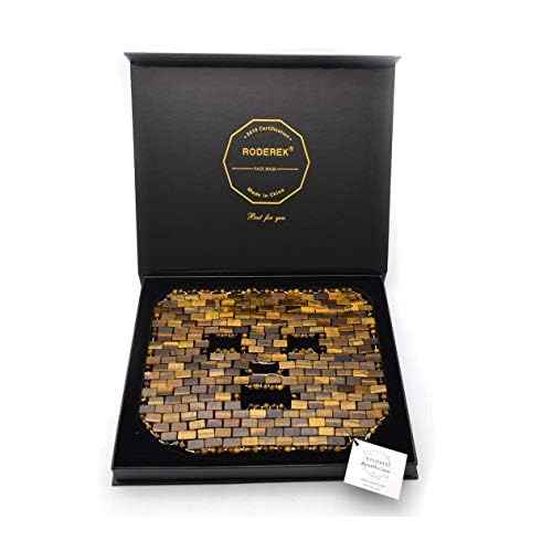 RODEREK Jade Ice Sleeping Mask, Jade Mask for Relieving Face & Eye Puffiness Migraine, Anti Wrinkle Mask Therapy, Yoga Meditation Tools (Tiger's eye Jade)