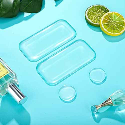 Maitys 6 Pieces Eyelash Extension Silicone Pads - Reusable Adhesive False Eyelash Holder for Loose Lash Grafting Gasket Pallet (Clear)