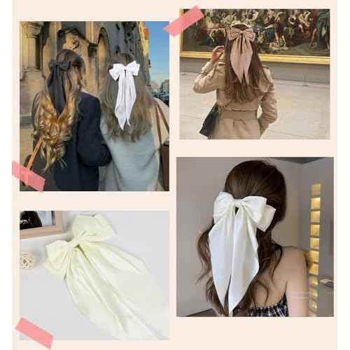Hair Ribbon Clips with Long Tails - 8 PCS Cute Vintage Accessories for Women and Girls