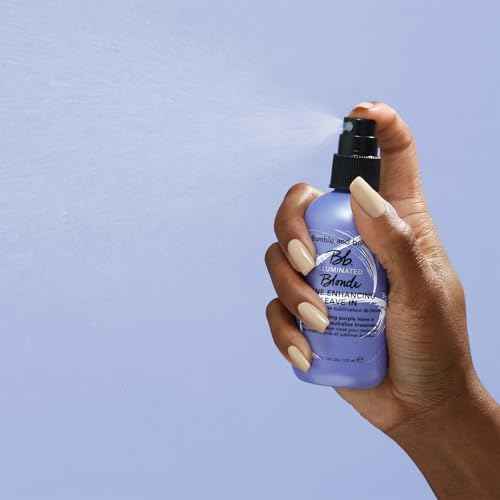 Bumble and bumble. Illuminated Blonde Tone Enhancing Purple Leave-in Treatment Spray | Neutralize brassiness | Heat Protection, Hydrating, Anti Frizz, Color Safe | Curl, Wavy, Straight, 4.2 Fl Oz