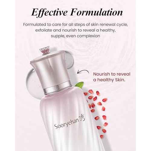 Sooryehan Ultimate Pomegranate Ampoule gift Set (55 ml/1.86 fl oz) - Skin Elasticity, Reduced Wrinkles & Skin Tone Improvement by LG Beauty. Collagen, Elastin, Vitamin C, Propolis,