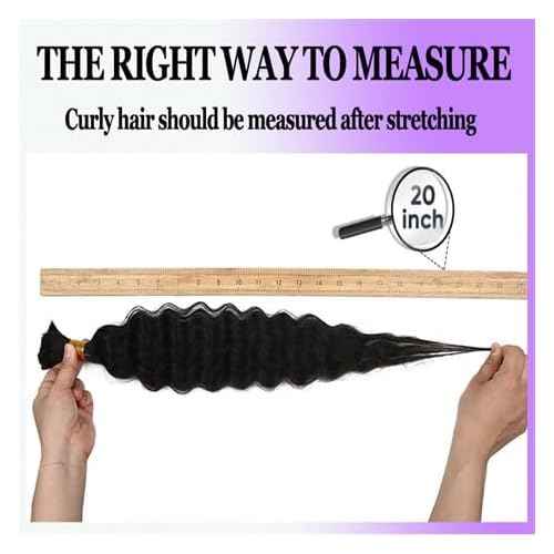 Human Braiding Hair for Boho Braids 150g 22 Inch Deep Wave Ginger Boho Braids Human Hair No Weft Boho Human Braiding Hair Curly 6 Bundles/Pack 350#