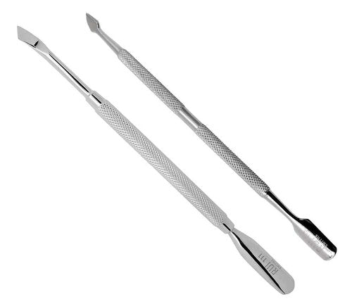 Rui Smiths Professional Double Ended Stainless Steel Metal Pusher (Cuticle Pusher) Bundle - Styles No. 111 and 113