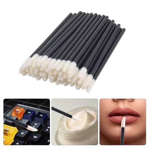 300 PCS Eyelash Extension Supplies Kit, Disposable Lash Spoolies Brushes Micro Swab Brushes Mascara Wand Lip Brushes for Eyelash Extension Tattoo Lipstick Applicator£¨Black Rainbow£©
