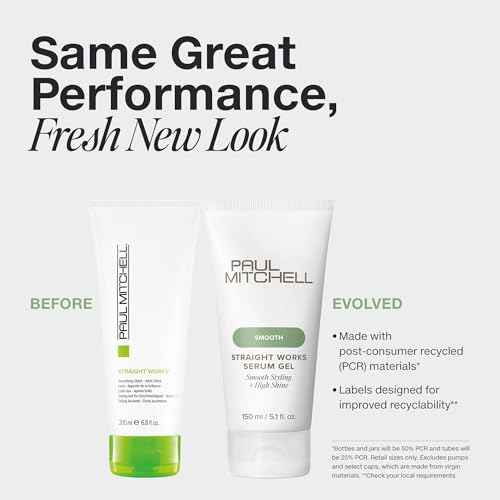 Paul Mitchell Straight Works Hair Gel, Smoothing Styler, Add Shine, For Frizzy Hair, 5.1 fl. oz