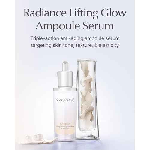 SOORYEHAN Lifting Ampoule Serum (2.02fl oz) - Triple-Action Anti-Aging Serum for Skin Tone, Texture, and Elasticity with 5% Niacinamide and Triple Collagen Blend