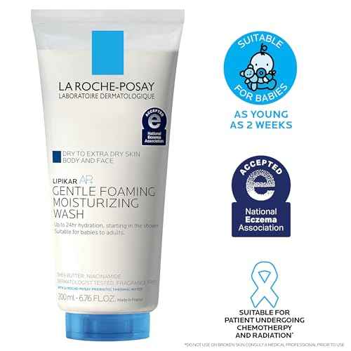 La Roche-Posay Lipikar AP+ Gentle Foaming Moisturizing Wash, Shea Butter + Niacinamide + Glycerin, Moisturizing Body Wash For Dry Skin, National Eczema Association Accepted, Dermatologist Tested?