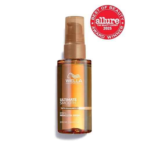 Wella Professionals ULTIMATE SMOOTH Miracle Oil Serum for Dry, Dull & Frizzy Hair | Nourishes, Smooths & Adds a Silky Shine | With Squalane & Omega 9 | Heat Protectant | Color Safe
