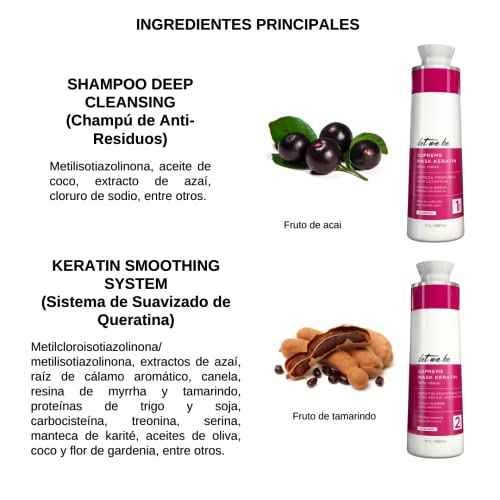 Let Me Be Keratin Hair Kit ? Progressive Supreme Mask & Deep Cleansing Shampoo 2x1L (33.8 fl oz) ? Frizz Control, Intense Shine ? Professional Smoothing System for All Hair Types