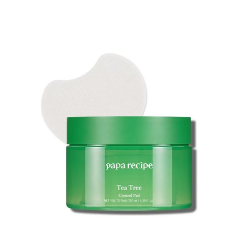 Papa Recipe Tea Tree Toner Pads (Large 3 Inch) _PHA Exfoliating Pads for Clearer, Balanced Skin_Korean Skincare, 70 Sheets