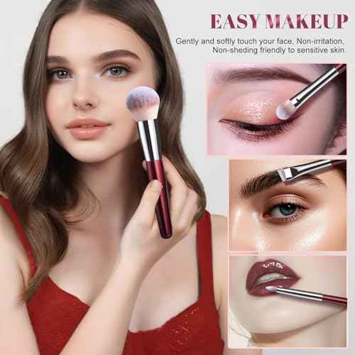 BS-MALL Makeup Brush Set Premium Synthetic Foundation Powder Concealers Eye shadows Blush Makeup Brushes with black case