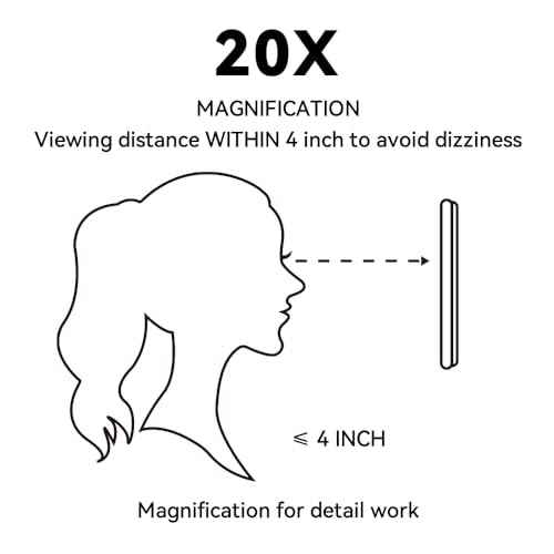 HIEEY Lighted Makeup Mirror, Hollywood Vanity Mirror with Lights, Three Color Lighting Modes, with 4in 20X Magnification Mirror, Smart Touch Control, 360¡ÆRotation (22.8in,White)