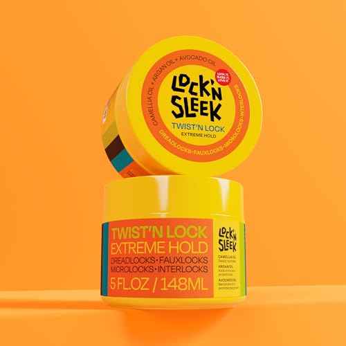 LOCK'N SLEEK Braiding Gel, Extreme Hold Braid, Loc, and Twist, Flake-Free, Tames Frizz, and Contol Edge (5 Fl Oz (Pack of 1))
