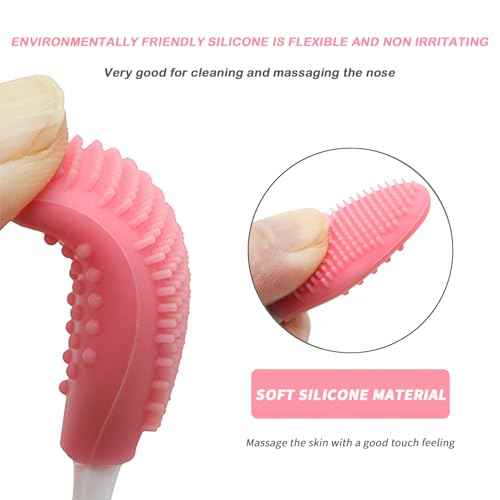 Lip Scrub Brush, Dual-ended Lip Scrubber Exfoliator and Silicone Lip Brush Exfoliator Tool Lightening for Dark Lips Nose Scrubber Lip Mask Applicator 3PCS