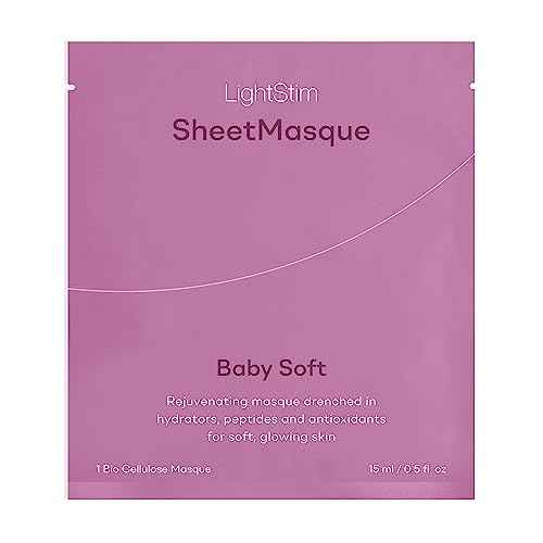LightStim SheetMasque Rejuvenating, Breathable, Bio Cellulose Mask Drenched in Hydrators, Peptides, and Antioxidants to Soften Lines and Reduce Redness for Glowing, Healthy-Looking Skin