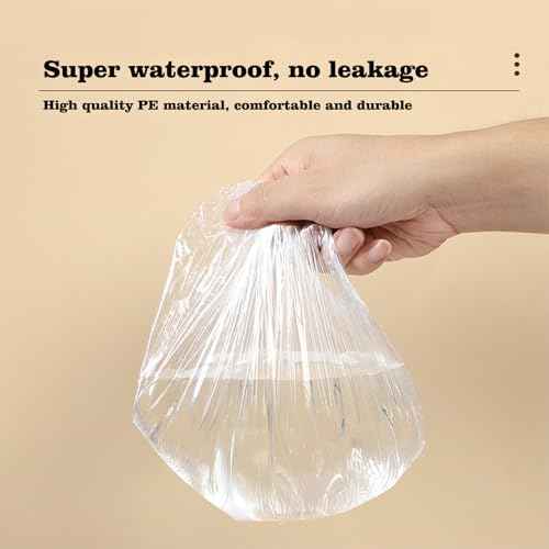 100 PCS Disposable Shower Caps Thickened Waterproof Hair Bath Caps for Women Men Girls Travel Spa Hotel Home Use Salon - Multi-Purpose Elastic Plastic Clear Shower Caps, Essentials Accessories(20.5")