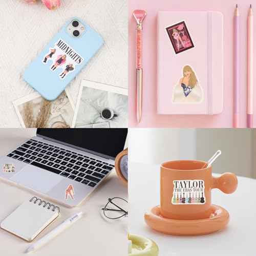 Singers Merch Makeup Bag, Music Loves Gifts Set Including 1 Makeup Bag, 1 Bracelets 1 Card 50Pcs Stickers, 8 Temporary Tattoos, Best Gifts for Girls Women and Music Fans