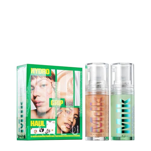 Milk Makeup Hydro Grip Primer with Hyaluronic Acid + Niacinamide ? Hydrating Face Primer Grips Makeup for Up to 12 Hours ? Silicone-Free, Lightweight Gel with Dewy Finish