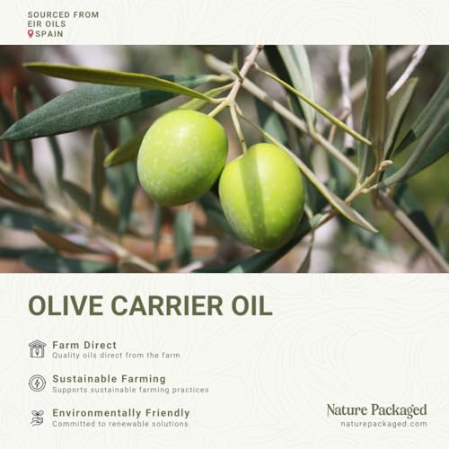 Olive Oil - 100% Pure Cold Pressed Natural Olive Oil (Aceite de Oliva) for Essential Oils Dilution, Massage & Skincare - Premium Grade (16oz)