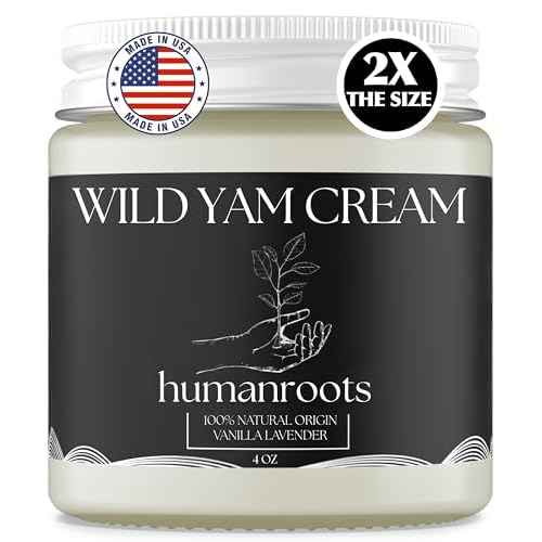 Wild Yam Cream - Menopause and PMS Support for Women, 4 oz (Vanilla Lavender), Organic Wild Yam Cream for Balance - Made with Chaste Tree Berry and Red Clover