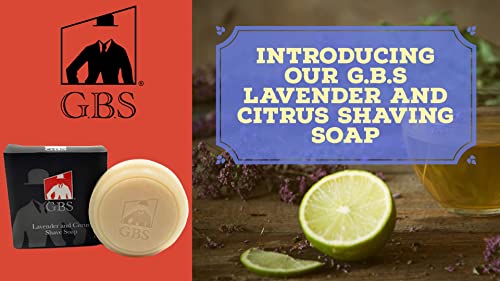 G.B.S Men's Lavender and Citrus Shaving Soap, Pack of 3