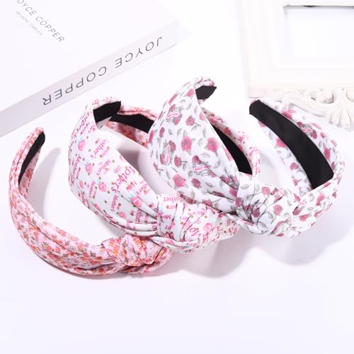 NVENF 3PCS Easter Mexican Mother's Day Headband Accessories for Women Knotted Headbands Holiday Gifts (3PCS Mother's Day B)