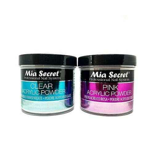 MIA SECRET Acrylic Powder 2pc Set - Clear + Pink 8 oz